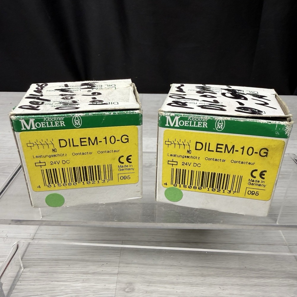 2 Eaton Moeller DILEM-10-G XTMC9A10WD Contactor 24VDC 3P 9A DIN Rail